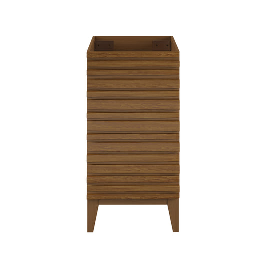 Swiss Madison, Cascade 18” Bathroom Vanity in Brown Oak- Cabinet Only