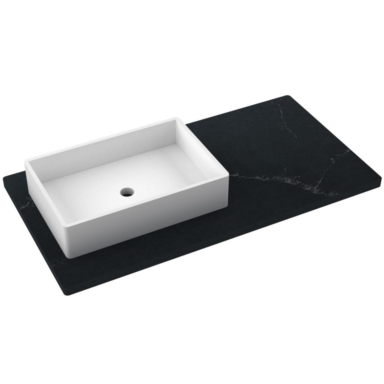 43" Silestone® Quartz Vanity Top Single Vigo Offset Sink