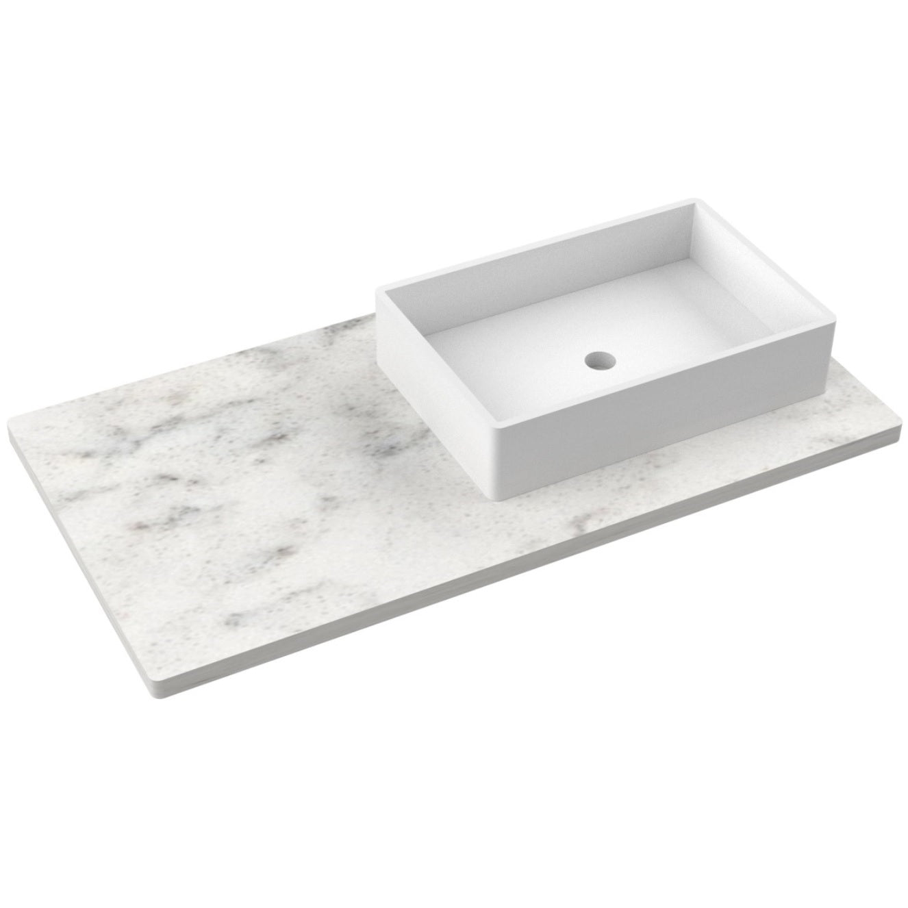 43" Silestone® Quartz Vanity Top Single Vigo Offset Sink