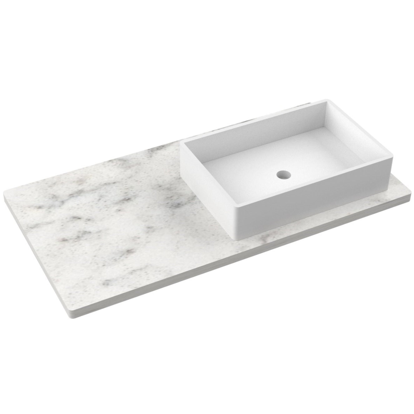 43" Silestone® Quartz Vanity Top Single Vigo Offset Sink