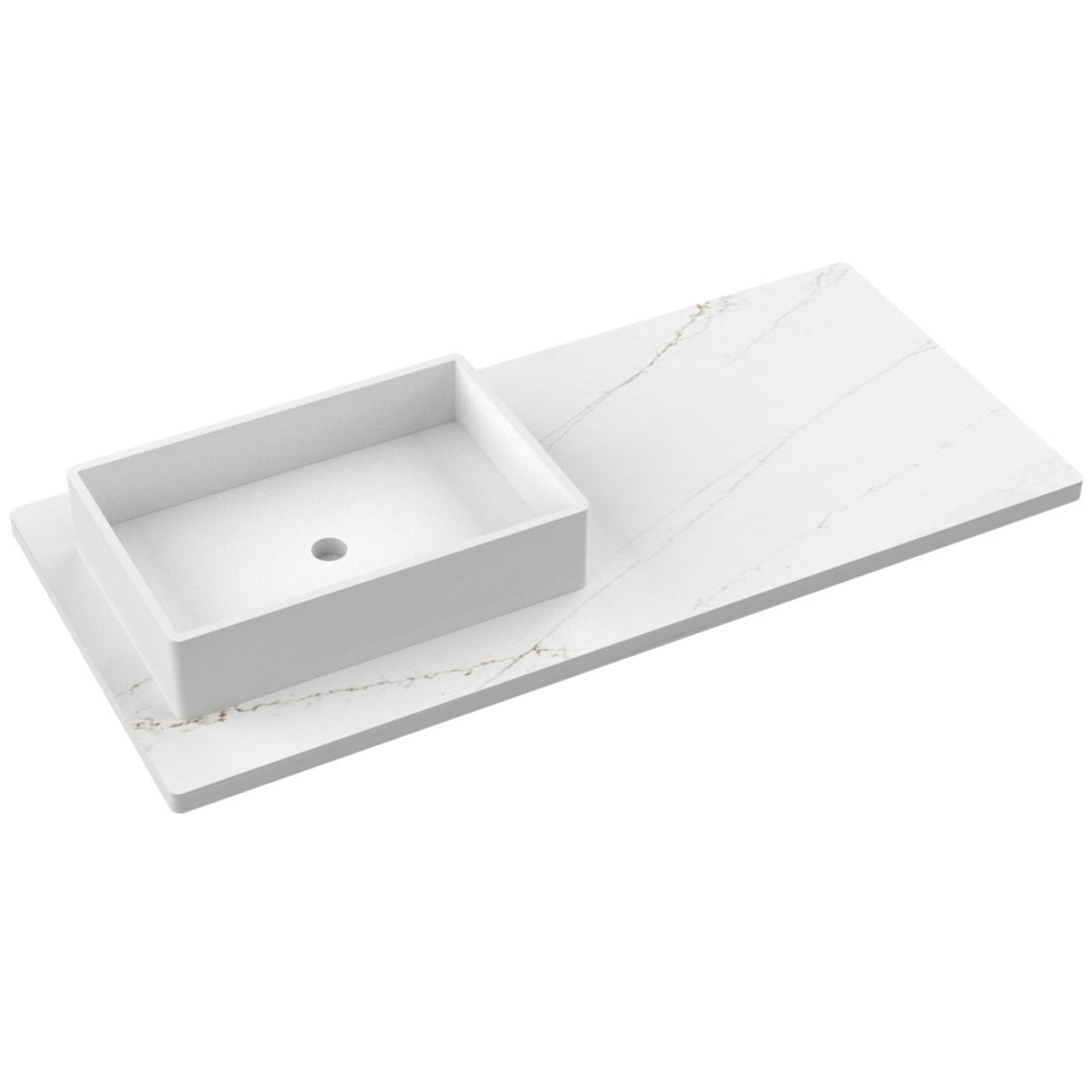 49" Silestone® Quartz Vanity Top Single Vigo Offset Sink