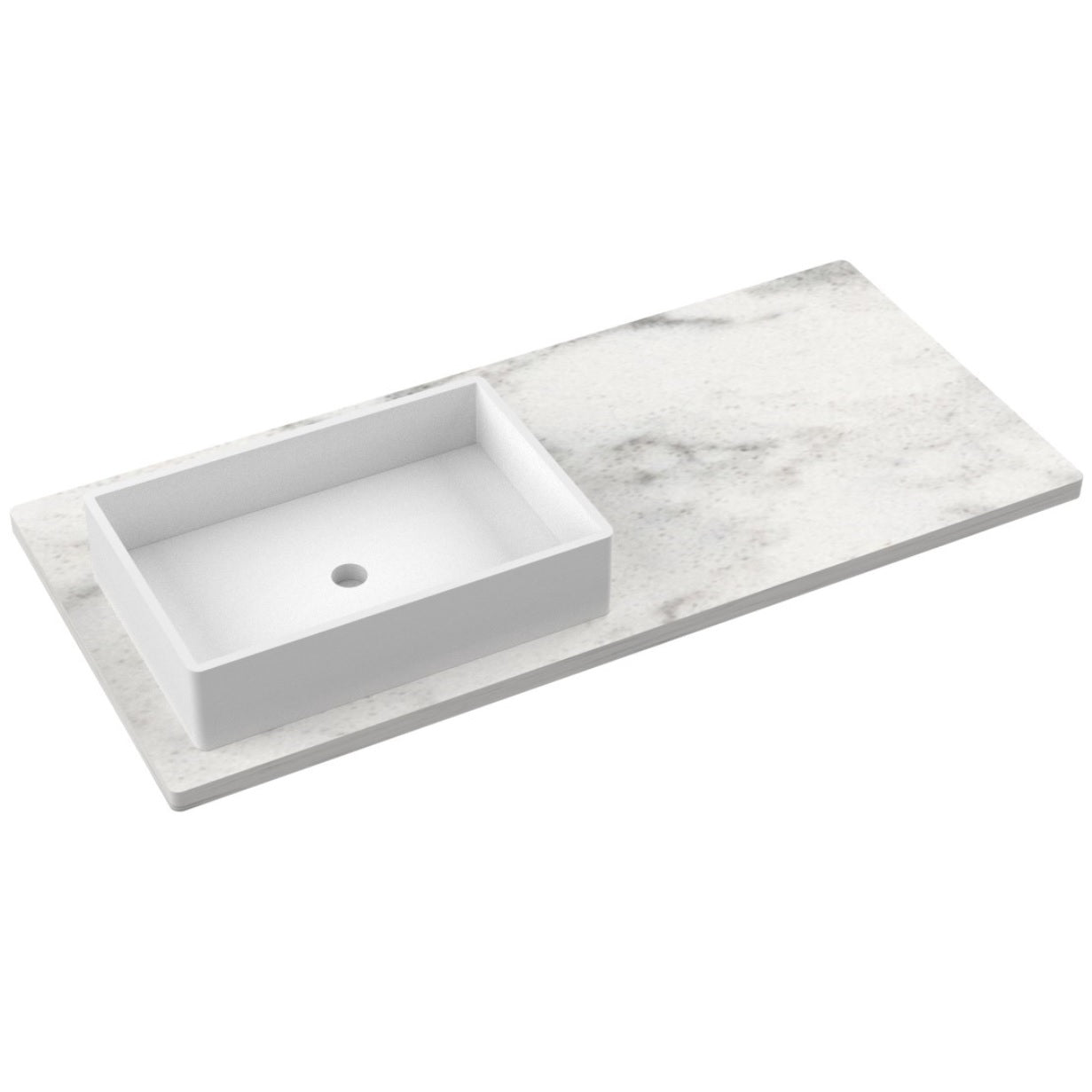 49" Silestone® Quartz Vanity Top Single Vigo Offset Sink
