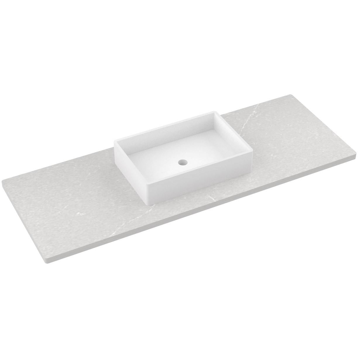 61" Silestone® Quartz Vanity Top Single Vigo Centered Sink
