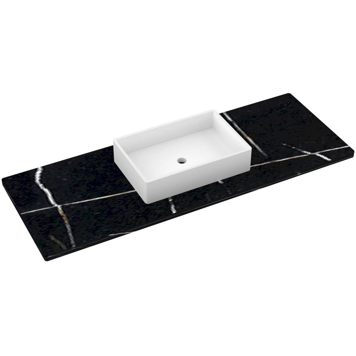 61" Silestone® Quartz Vanity Top Single Vigo Centered Sink