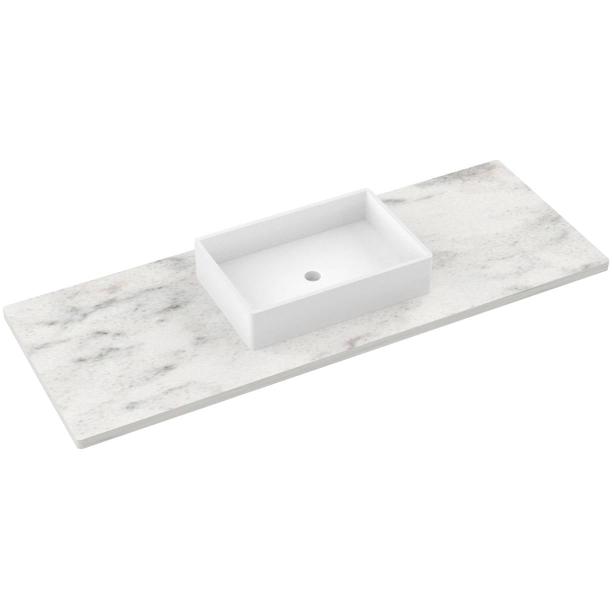 61" Silestone® Quartz Vanity Top Single Vigo Centered Sink