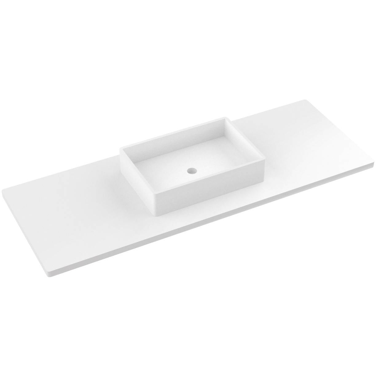61" Silestone® Quartz Vanity Top Single Vigo Centered Sink