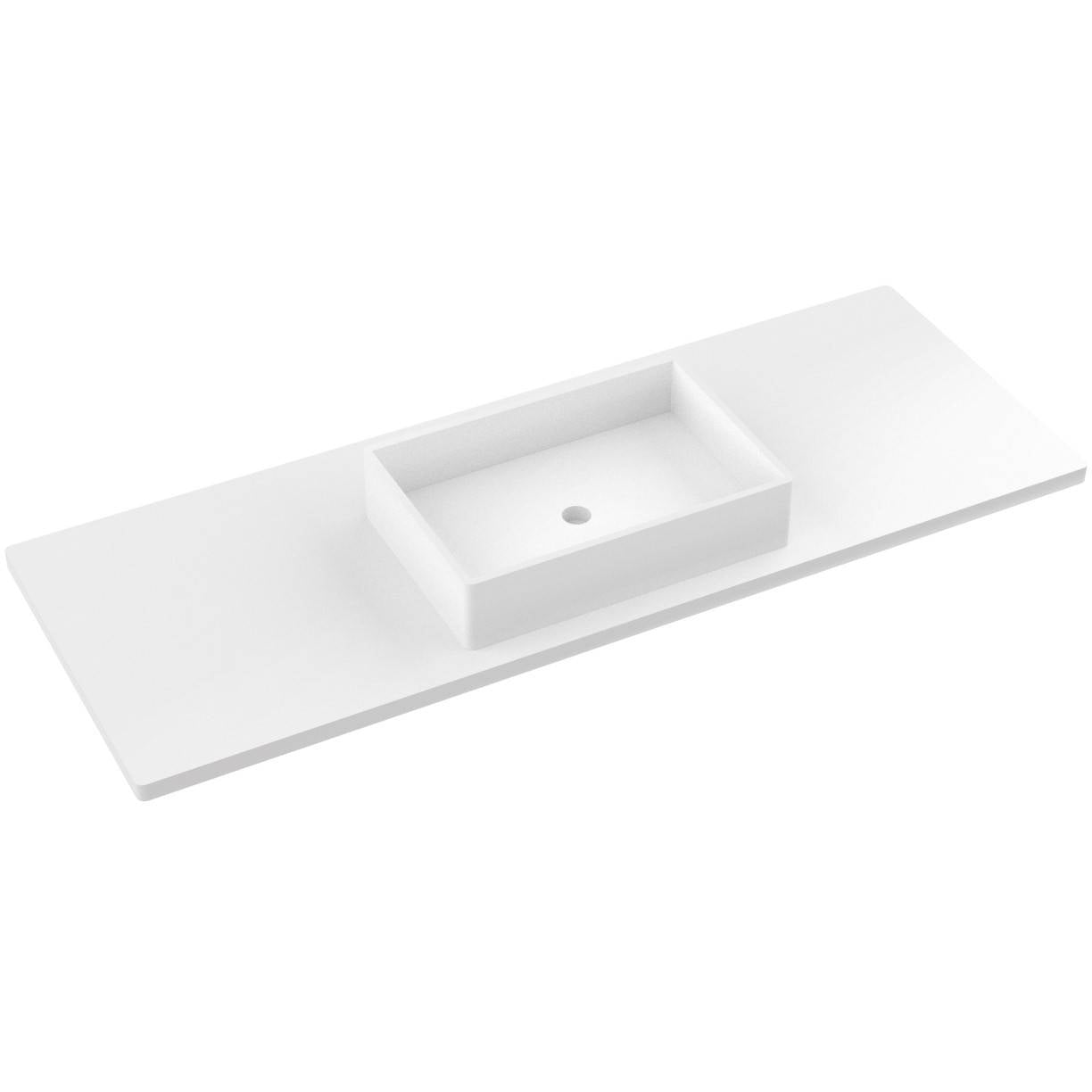 61" Silestone® Quartz Vanity Top Single Vigo Centered Sink