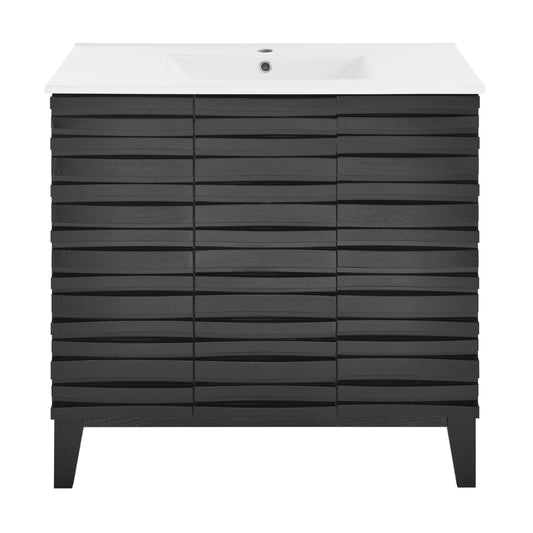 Swiss Madison, Cascade 36" Bathroom Vanity in Black