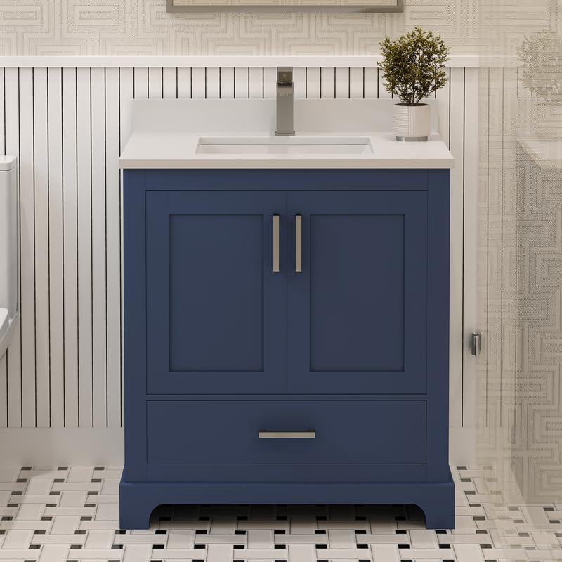 Ayna Decors Maya Bath Vanity: Navy, Charcoal & White Collection Guide