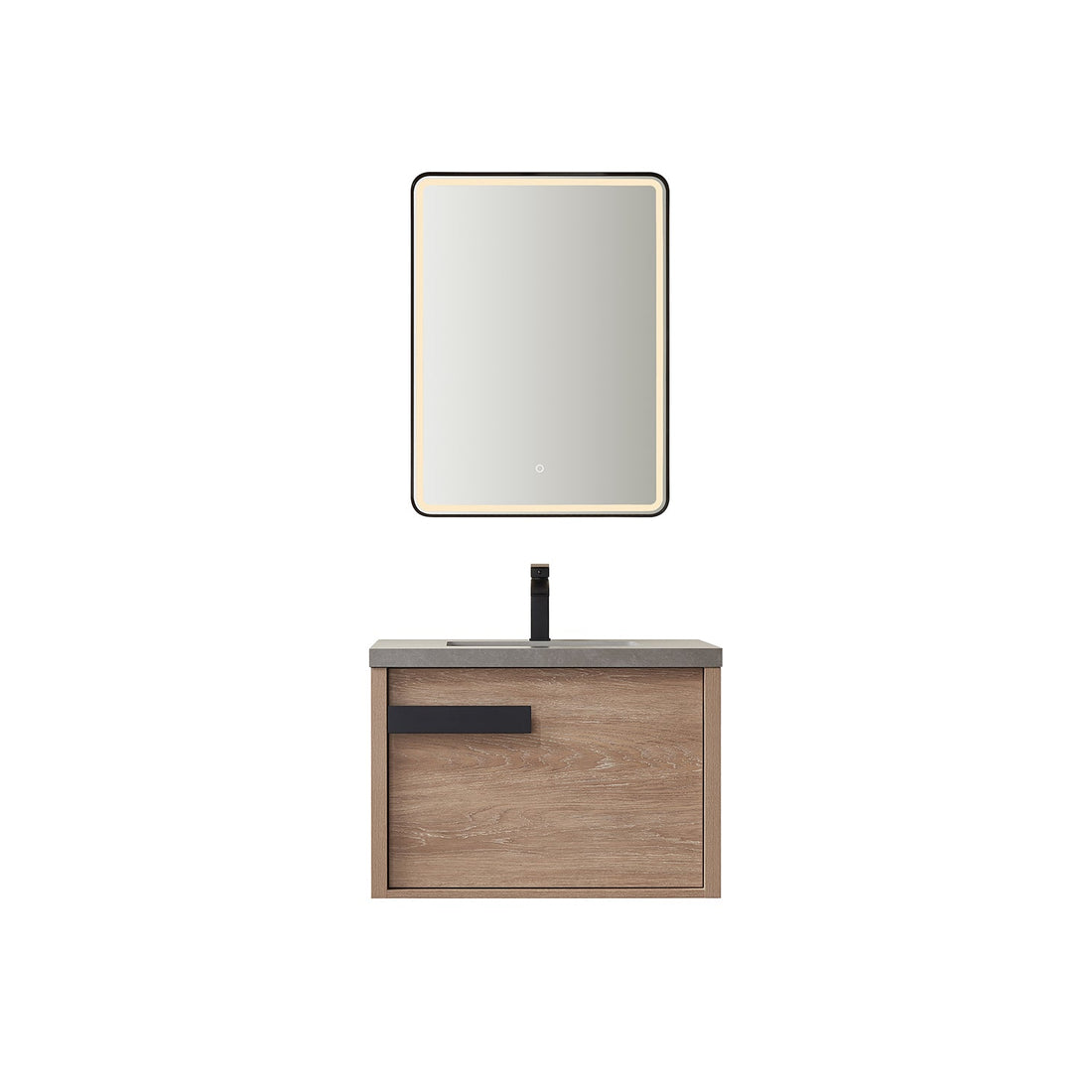 Vinnova Carcastillo Bath Vanity: North American Oak + Grey Sintered Stone Guide