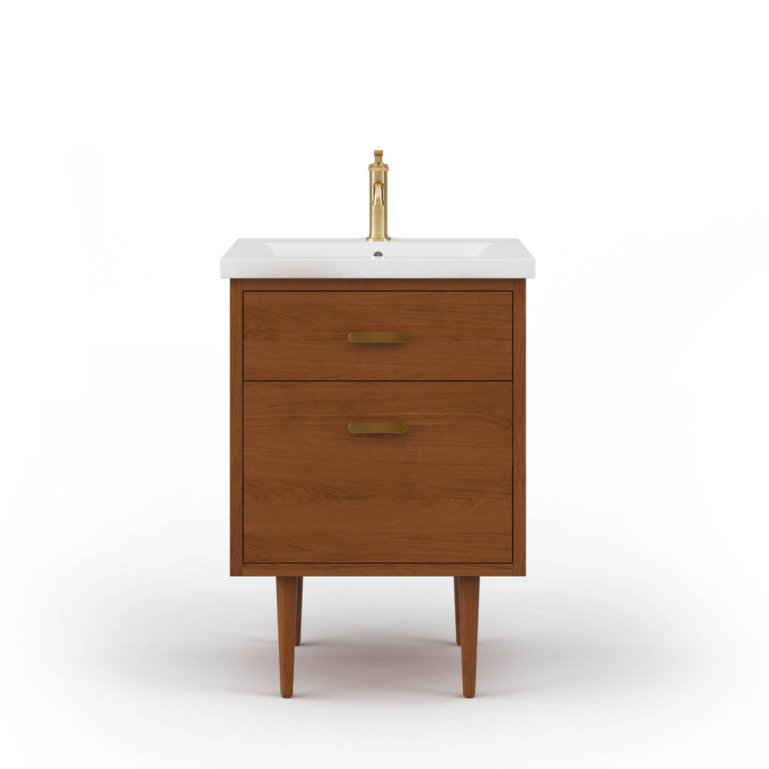Small bathroom vanity — Water Creation Brandy 24-inch in Honey Walnut | Yala Vanity