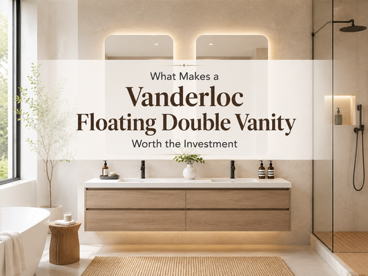 Vanderloc custom wood bathroom vanity