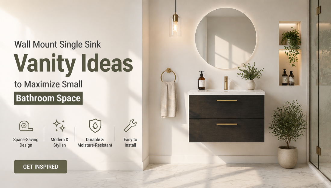 Wall Mount Single Sink Vanity Ideas to Maximize Small Bathroom Space