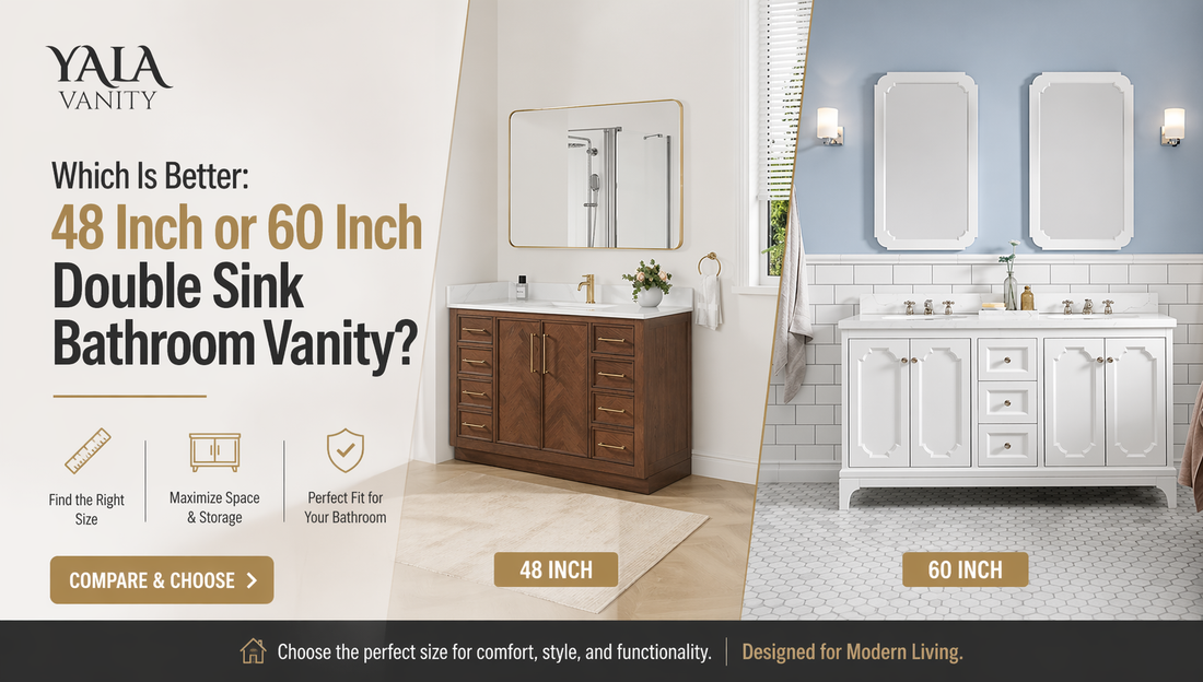 Which Is Better: 48 Inch or 60 Inch Double Sink Bathroom Vanity?