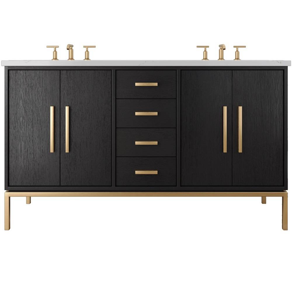 72-inch double sink floating bathroom vanity in Rift White Oak finish | Yala Vanity