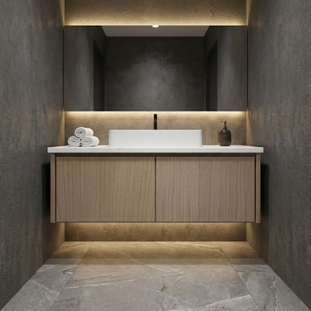 Vanderloc Gilded collection transitional bathroom vanity environment | Yala Vanity