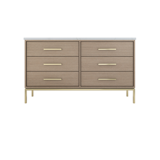 Vanderloc Rift White Oak 60-inch double-sink vanity — model RWD6-60, rift-cut white oak finish | Yala Vanity
