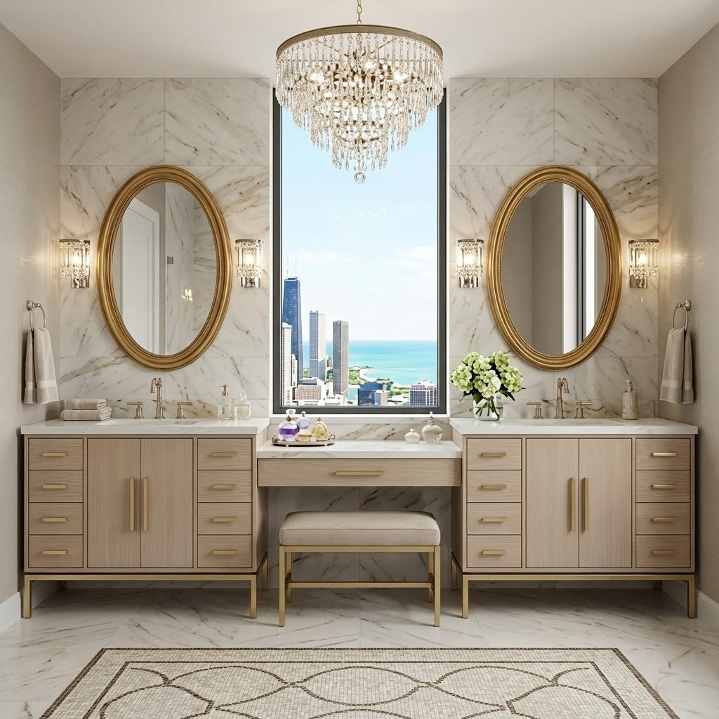 Vanderloc Rift White Oak vanity — custom American made bathroom vanity | Yala Vanity