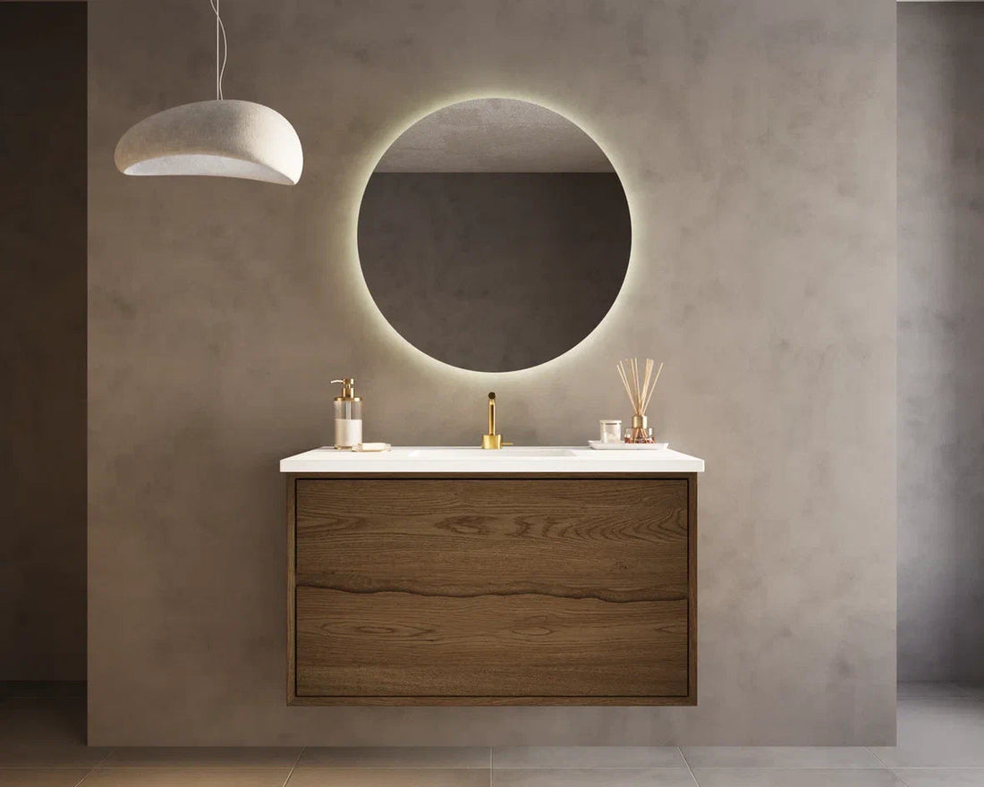 Vanderloc Ventura estate emulsion undermount floating single vanity | Yala Vanity