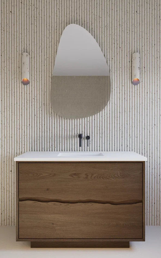 Vanderloc Ventura estate emulsion small bathroom vanity undermount single | Yala Vanity