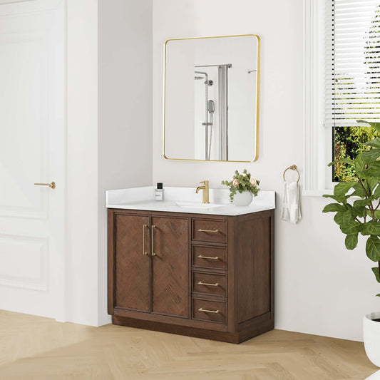 Spotlight: The Vinnova Jakarta 48" Freestanding Single Bath Vanity - Rustic Charm Meets Modern Elegance