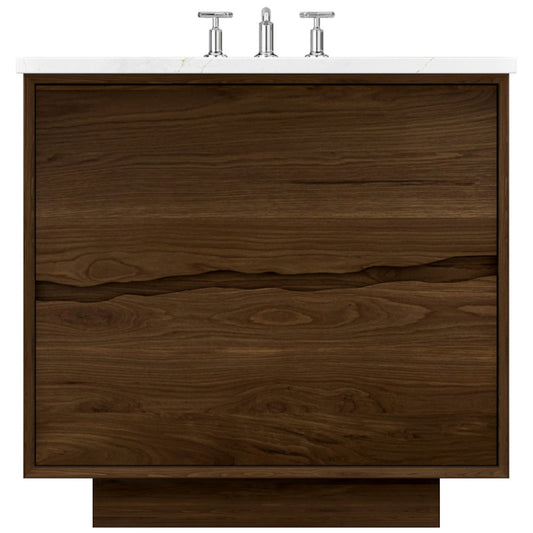 Grey floating bathroom vanity — Vanderloc Ventura two-drawer floating vanity | Yala Vanity