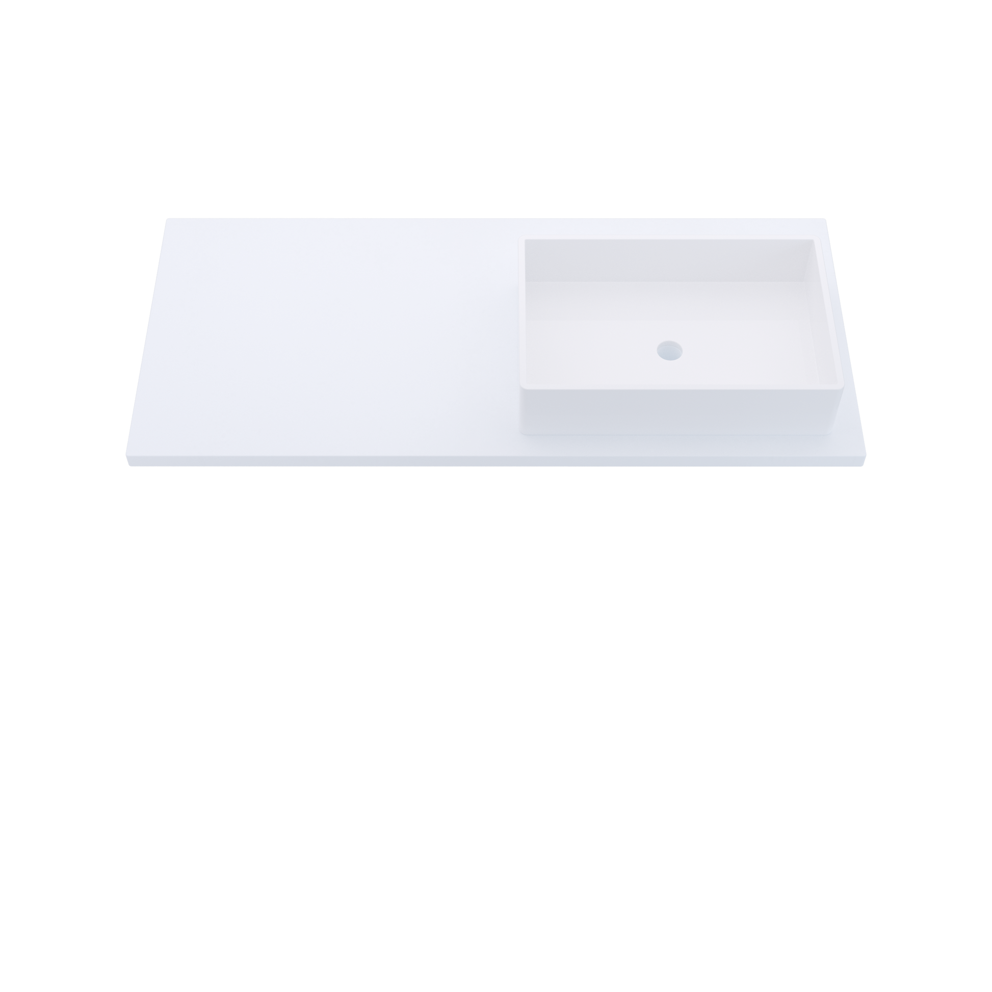 49" Vanderloc Silestone® Quartz Bathroom Vanity Top | Single Vigo Sink | Offset in Miami White