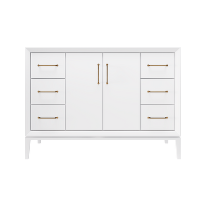 Vanderloc Alexandra Freestanding Luxury Bathroom Vanity | Single Sink | Solid Wood