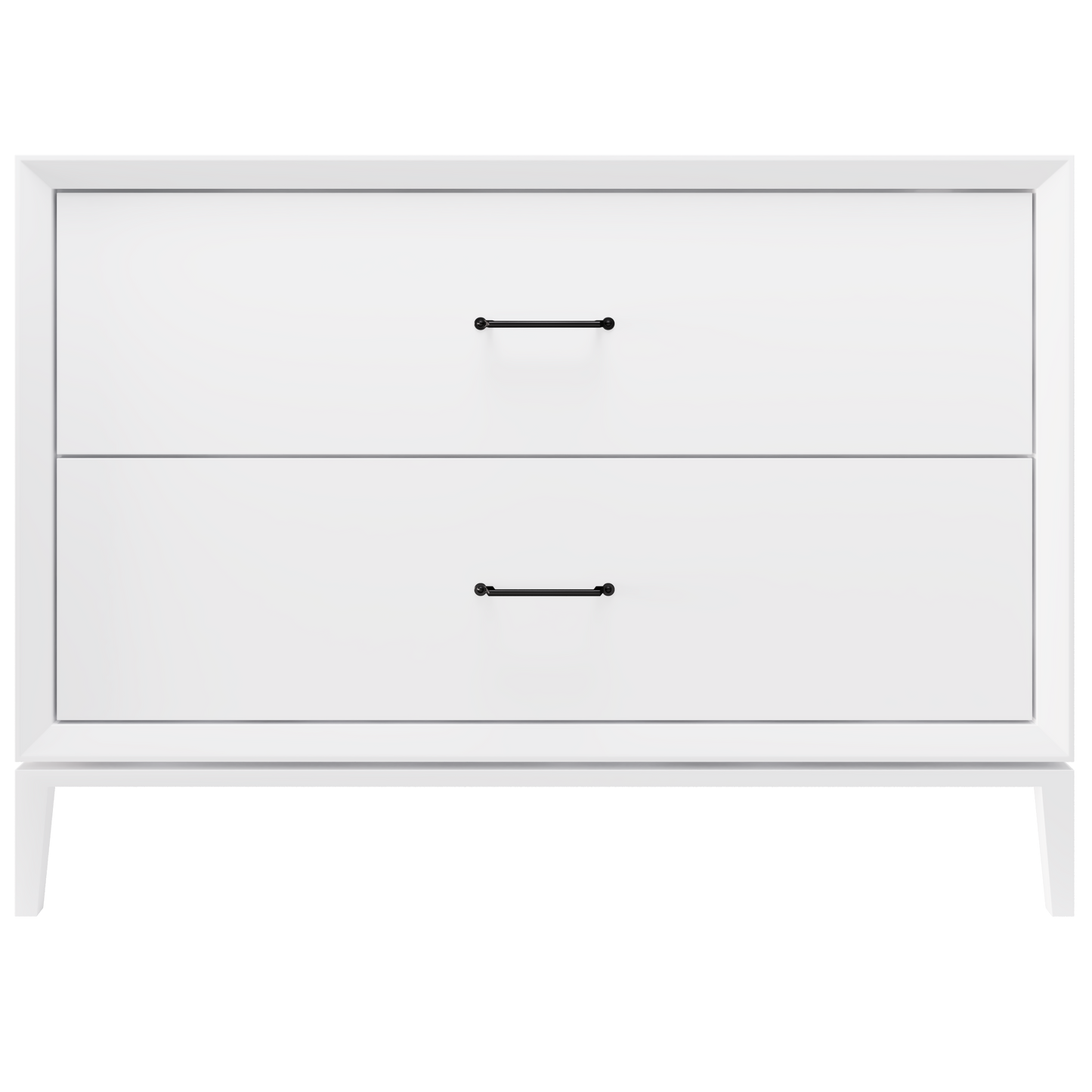 Alexandra 2-Drawer 48" Single Vanity - Pure White / Matte Black