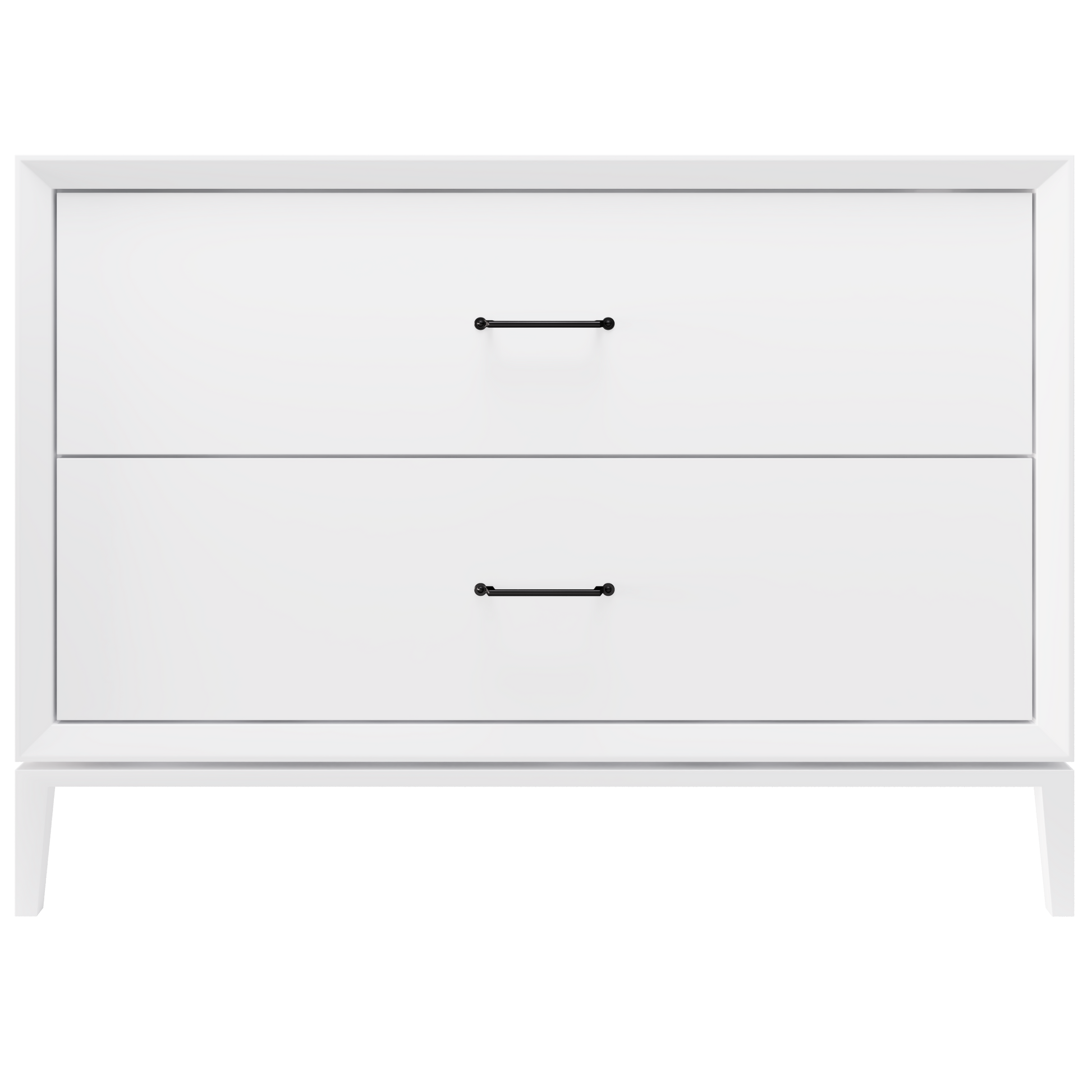 Alexandra 2-Drawer 48" Single Vanity - Pure White / Matte Black