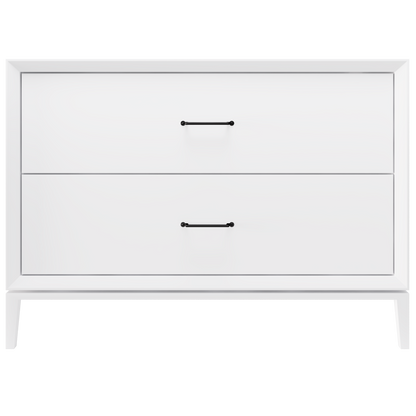 Alexandra 2-Drawer 48" Single Vanity - Pure White / Matte Black
