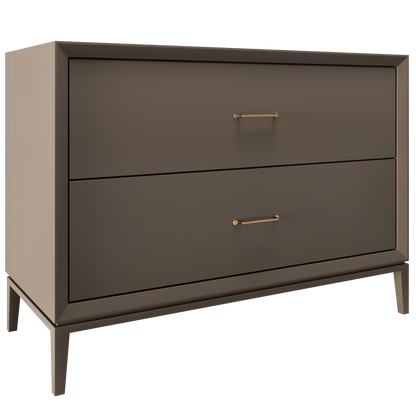 Alexandra 2-Drawer 48" Single Vanity - Truffle / Satin Gold