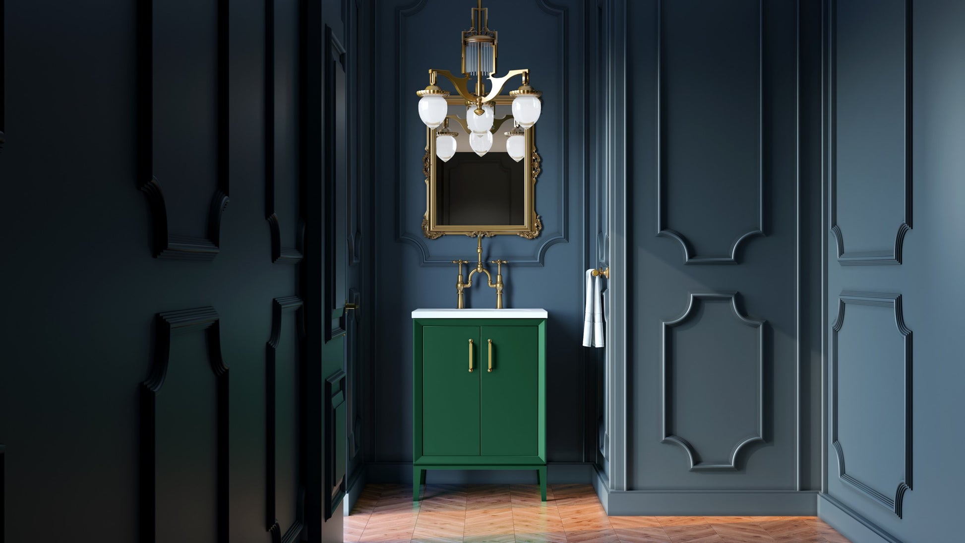 Alexandra bath vanity, styled bathroom