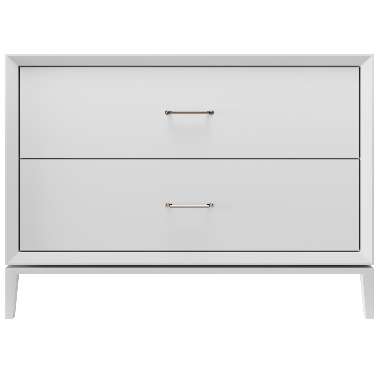 Alexandra 2-Drawer 48" Single Vanity - Strong White / Satin Nickel
