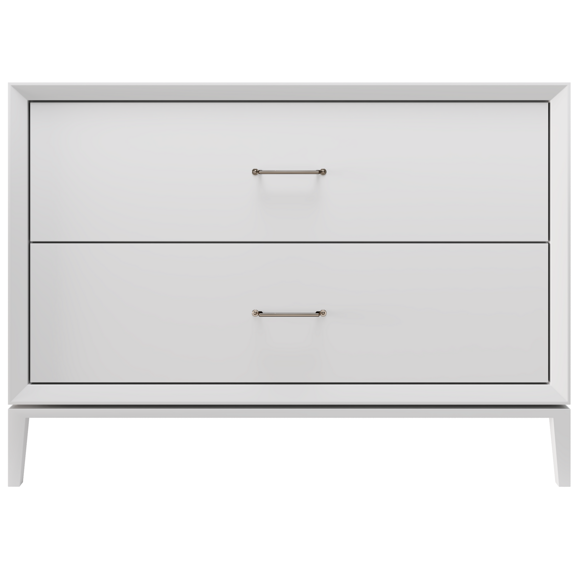 Alexandra 2-Drawer 48" Single Vanity - Strong White / Satin Nickel