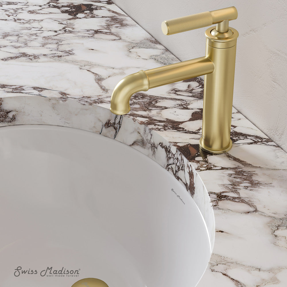 Swiss Madison Avallon single hole bathroom faucet, detail 2