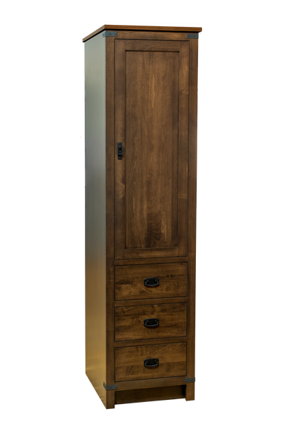 Trusty Wood Lexington 18" LINEN CABINET With One Door and Three Drawers