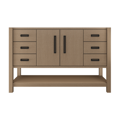 Kiawah Single Extra-Wide Bath Vanity 54in Smoked Modern Matte Black