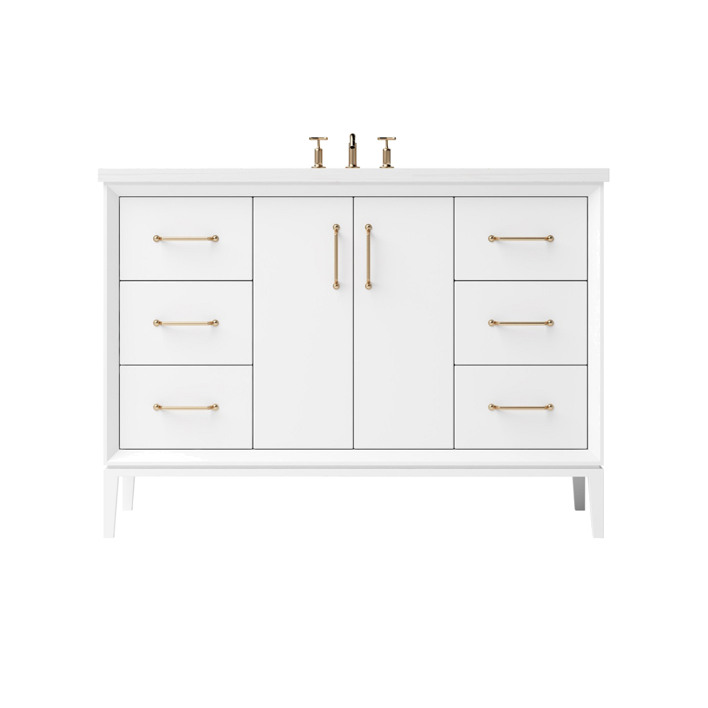 Vanderloc Alexandra Single Sink Extra-Wide 48" - Pure White