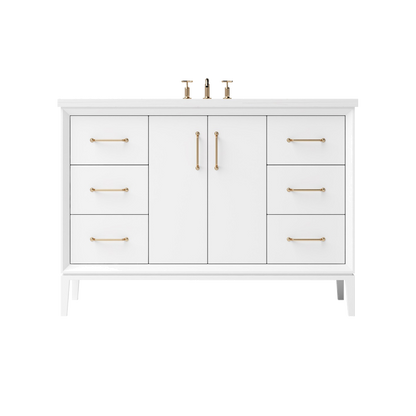 Vanderloc Alexandra Single Sink Extra-Wide 48" - Pure White