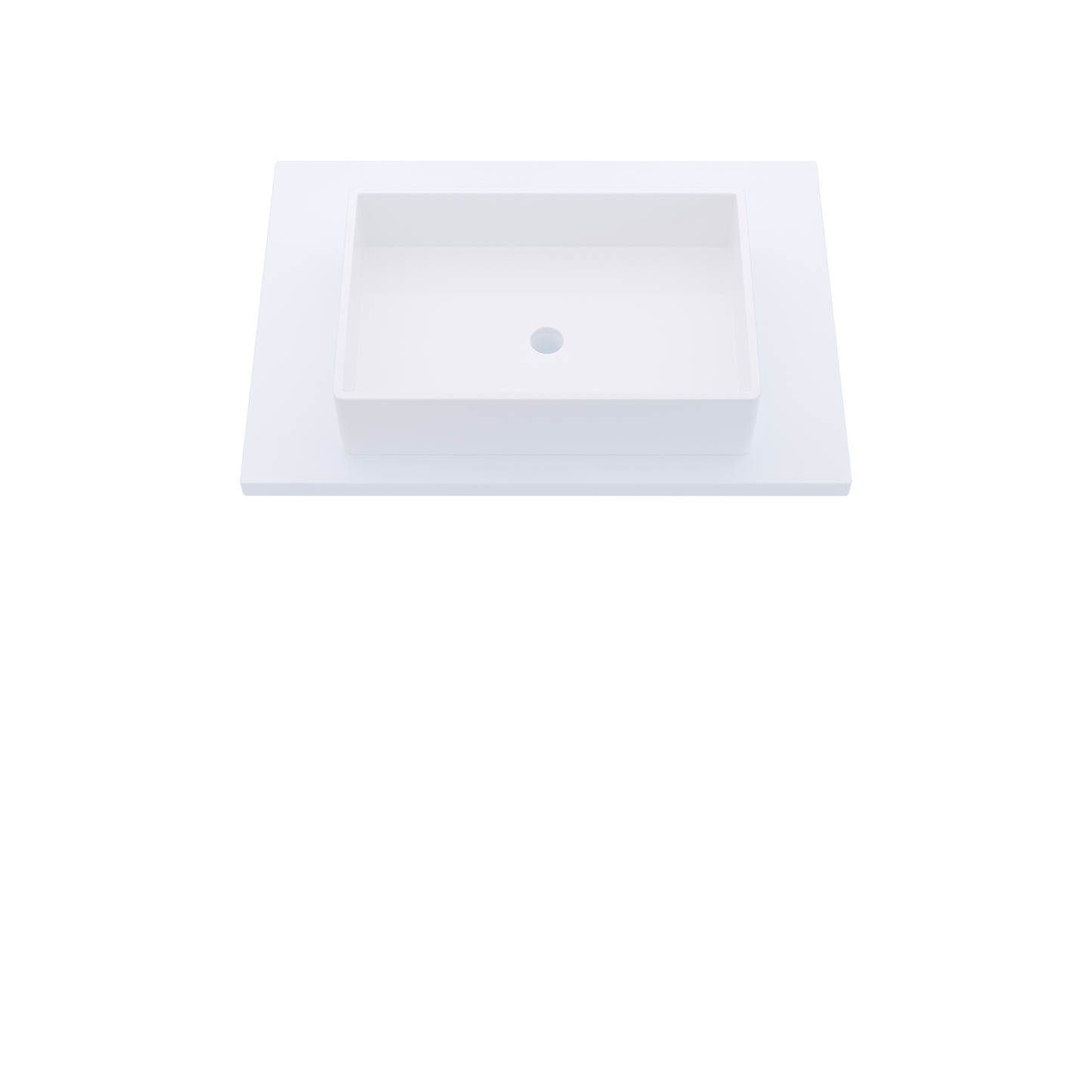 31" Vanderloc Silestone® Quartz Bathroom Vanity Top | Single Vigo Sink | Centered in Miami White