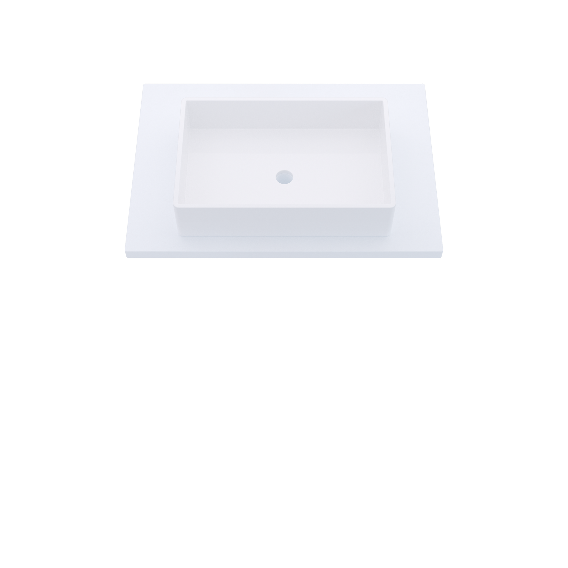 31" Vanderloc Silestone® Quartz Bathroom Vanity Top | Single Vigo Sink | Centered in Miami White