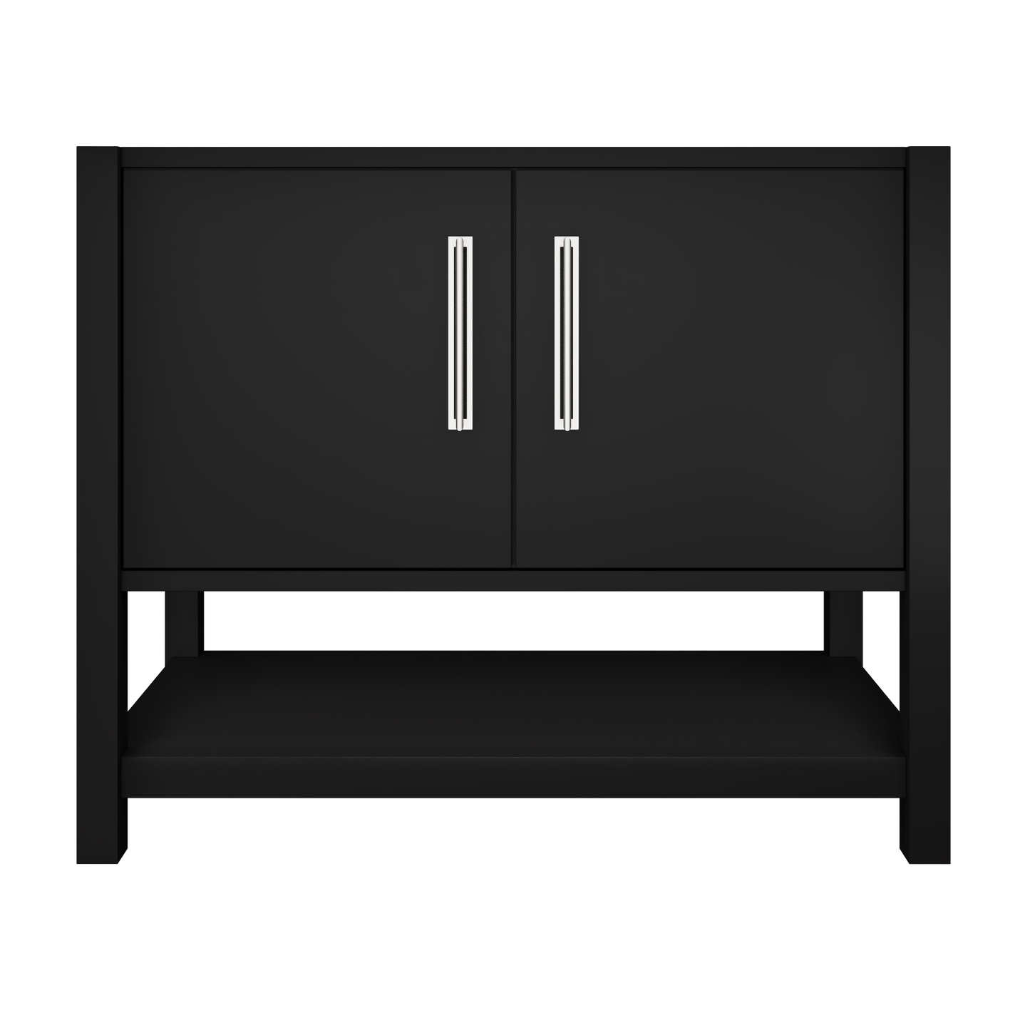 kiawah-single-bath-vanity-42in Noir Polished Chrome