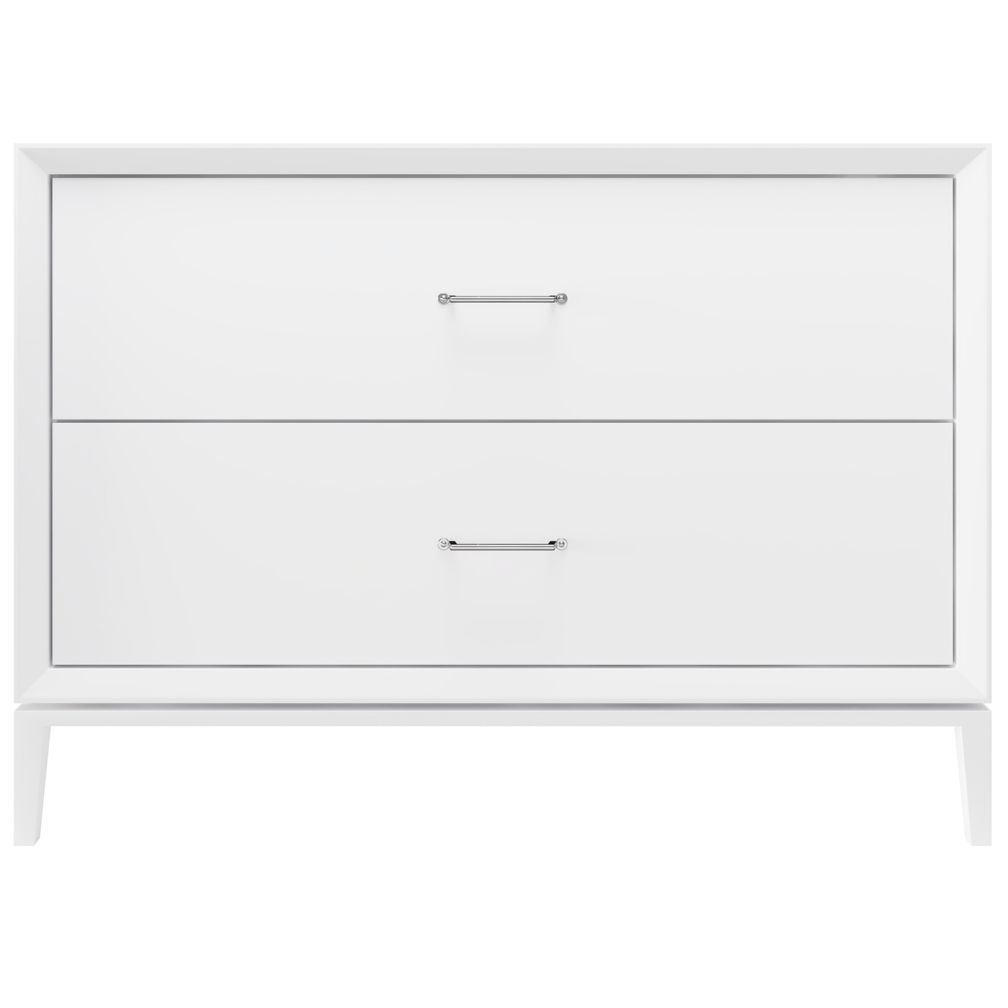 Alexandra 2-Drawer 48" Single Vanity - Pure White / Polished Chrome