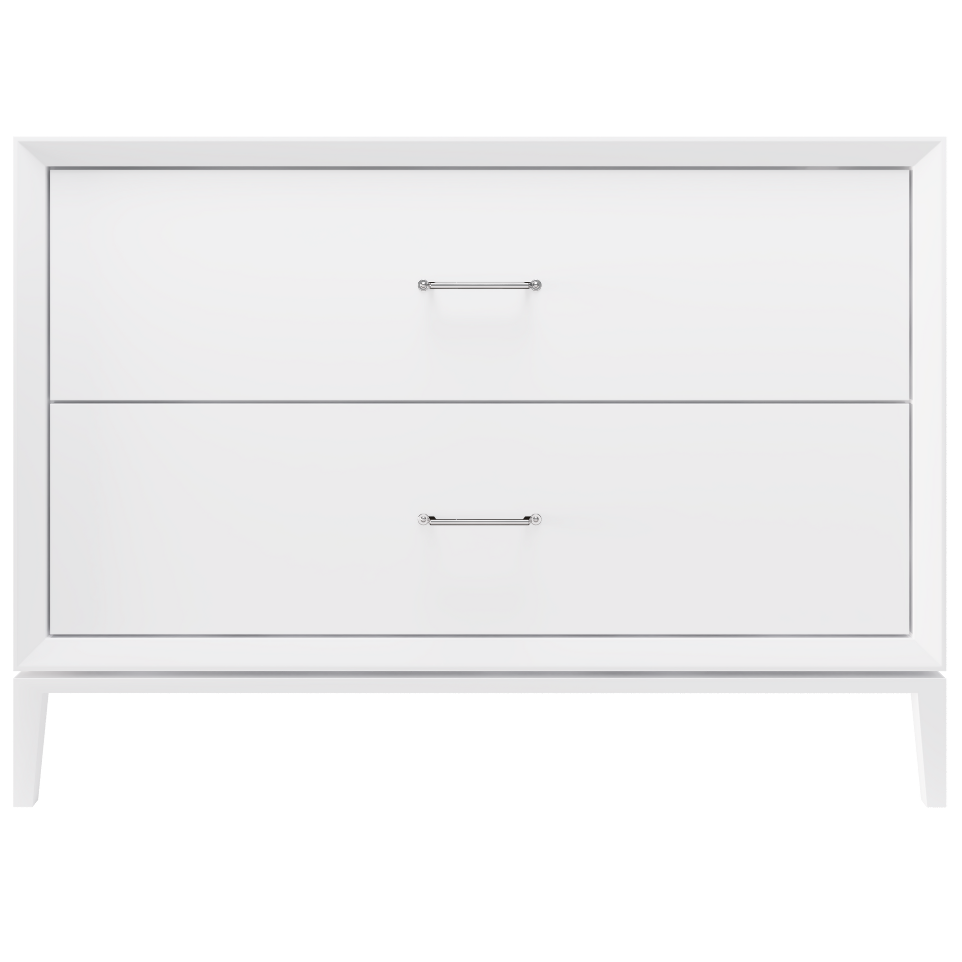 Alexandra 2-Drawer 48" Single Vanity - Pure White / Polished Chrome