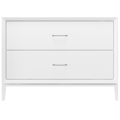Alexandra 2-Drawer 48" Single Vanity - Pure White / Polished Chrome