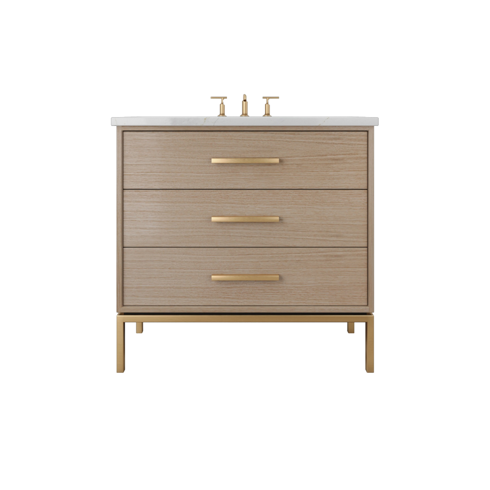 Natural Weathered / Satin Gold