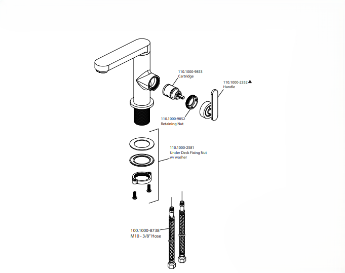 Vanderloc Single Hole Bathroom Faucet