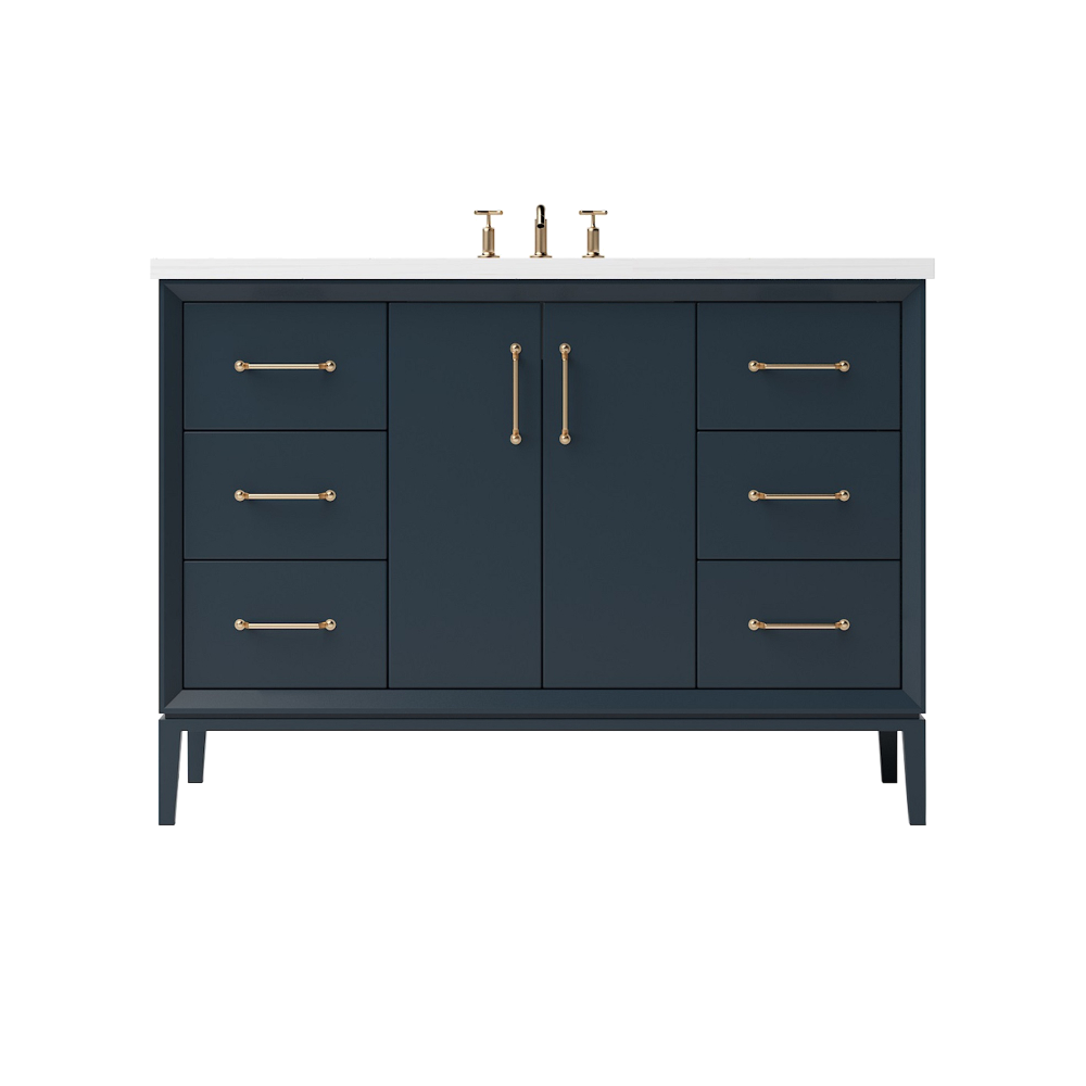 Vanderloc Alexandra Single Sink Extra-Wide 48" - Hague Blue