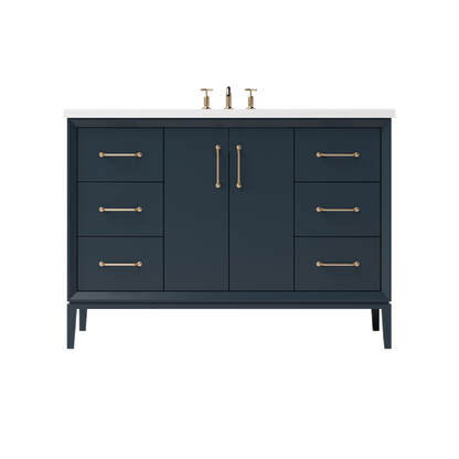 Vanderloc Alexandra Single Sink Extra-Wide 48" - Hague Blue